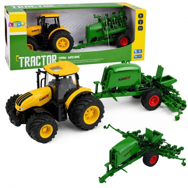 <img src='https://webimage.pl/pics/642/5/d5907990205642.jpg' style='height:440px' /> Traktor z siewnikiem i agregatem 1:24