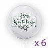 Tuban, balon 45 cm - Gratulacje, zielony (6 sztuk) (TU 3764)