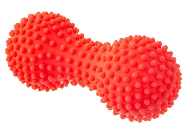 Wałek do masażu duoball czerwony 15,5cm
