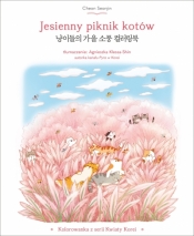 Jesienny piknik kotów. Kolorowanka z serii Kwiaty Korei - Cheon Seonjin