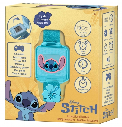 <img src='https://webimage.pl/pics/643/2/d8435507892643.jpg' style='height:440px' /> Zegarek edukacyjny z grami Stitch LAS4163