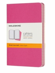 Zestaw 3 zeszytów Cahier Journals 9x14 linie pink