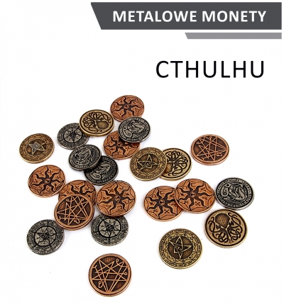 Metalowe monety -cthulhu zestaw 24 monet