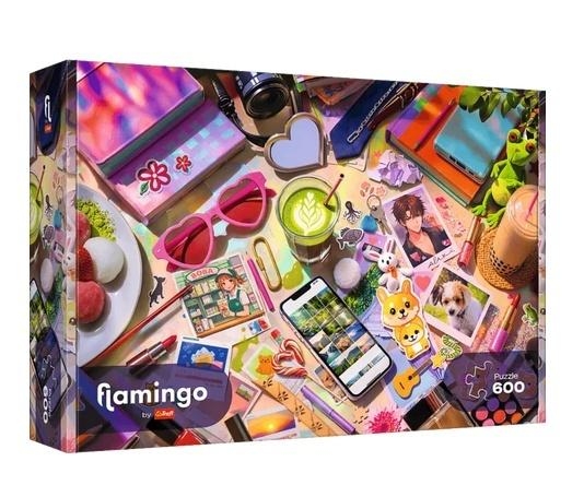 <img src='https://webimage.pl/pics/644/2/d5900511122046.jpg' style='height:440px' /> Puzzle 600 Flamingo - Mój mały świat TREFL