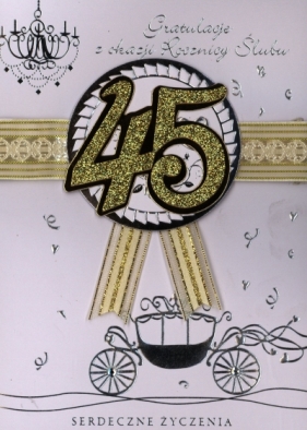 Karnet 45 rocznica ślubu HM-100-447 - HM-200-345