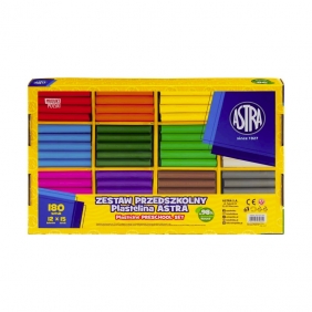 Astra, Zestaw przedszkolny - Plastelina, 12 kolorów