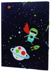 Teczka A4 cienka z gumką Space miś