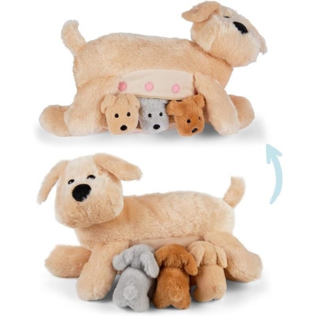 Mama piesek z 3 młodymi pieskami