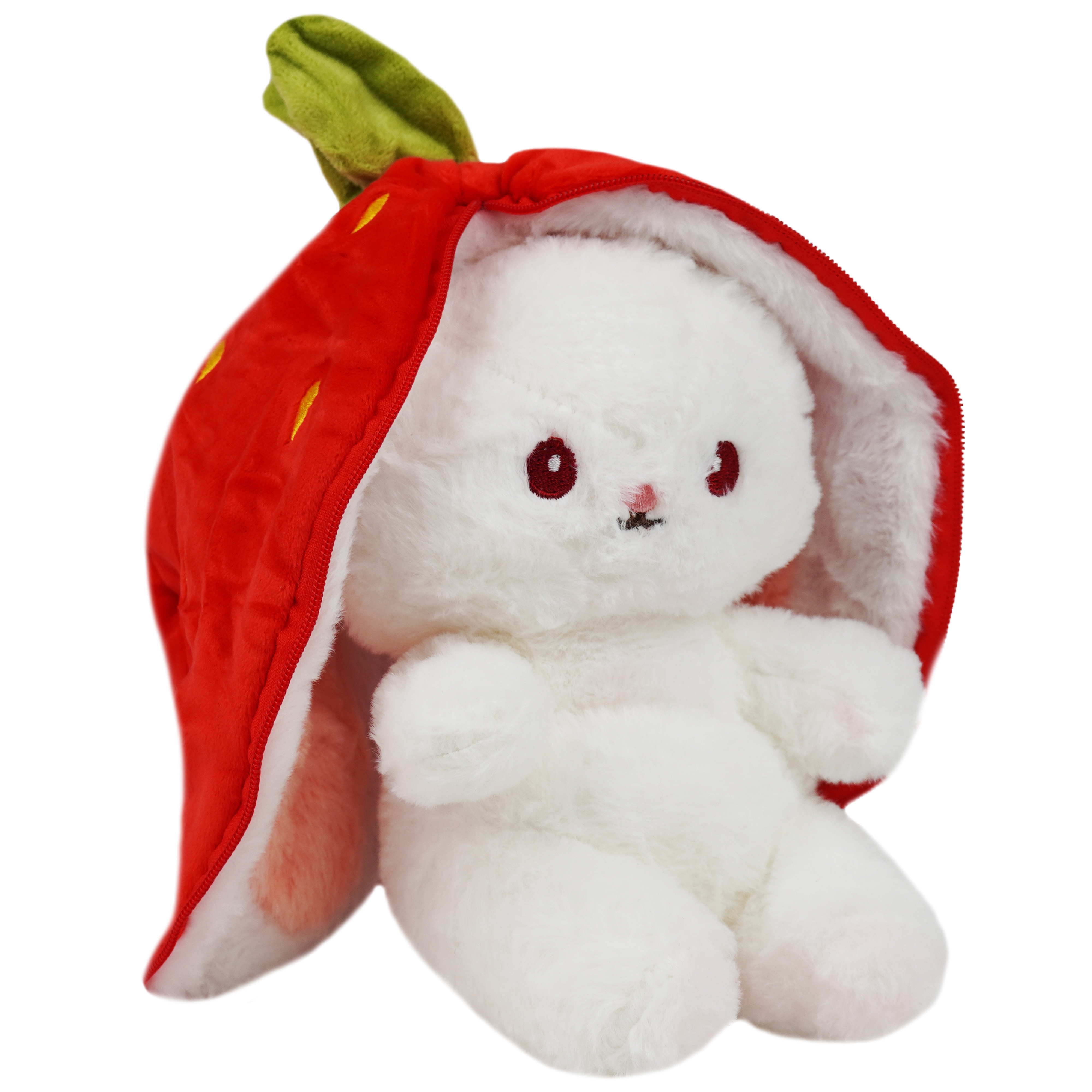 <img src='https://webimage.pl/pics/645/2/d5907354202645.jpg' style='height:440px' /> Pluszowy królik w truskawce, 22 cm