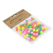 Dekoracje pompony 1cm fluo 120szt