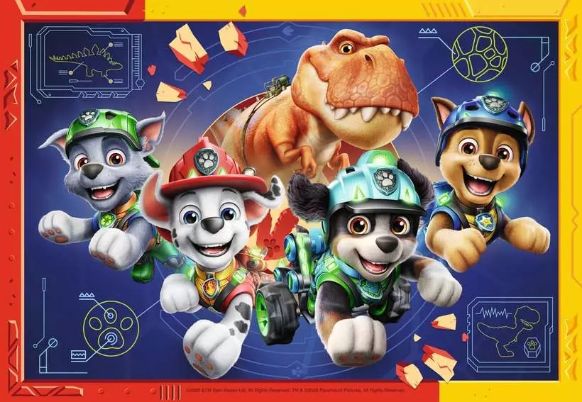 Ravensburger, Puzzle 2x12: Psi Patrol i dinozaury (12004364)