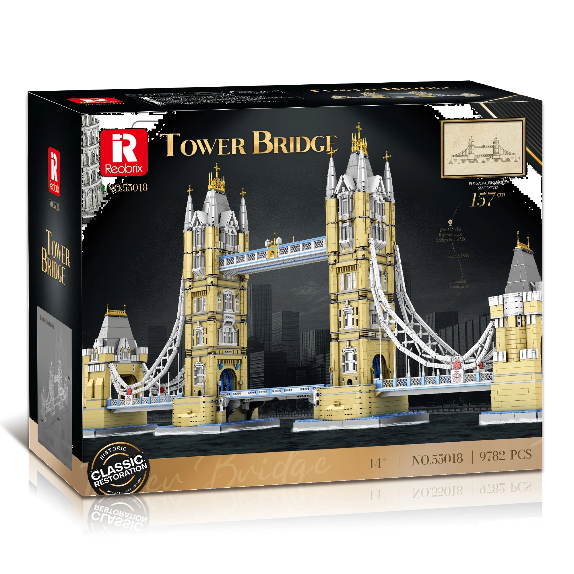<img src='https://webimage.pl/pics/645/3/d6974077153645.png' style='height:440px' /> Klocki REOBRIX 55018 Most Tower Bridge (9782 elementy)