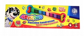 Plastelina kwadratowa, 18 kolorów