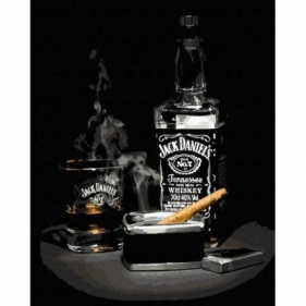 Malowanie po numerach - Whisky z cygarem 40x50cm