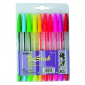 Długopisy Beifa fluo 10 kolorów etui KPLAA943-10
