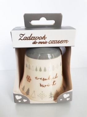 Dzwonek ceramiczny Wesołych Świąt