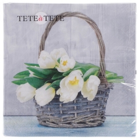 Serwetki Paw Tulips in the Basket - różnokolorowy 330 mm x 330 mm (TL700800)