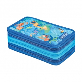 Herlitz, Piórnik potrójny z wyposażeniem - Jungle Safari