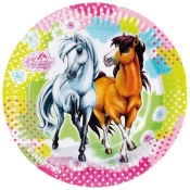 Talerze 23 cm Konie, 8 sztuk (552341)