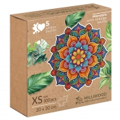 Alexander, Puzzle drewniane 100: Mandala radości - Mandala with orange swirls (5064)