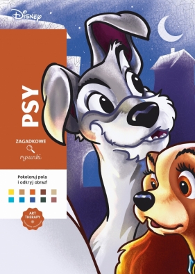 Art Therapy. Kolorowanka antystresowa. Disney Psy. Zagadkowe rysunki - Christophe-Alexis Perez