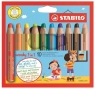 Kredki drewniane XXL - Woody 3w1, 10 szt (880/10)