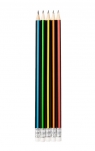 Strigo, ołówek HB z gumką - kolorowe paski