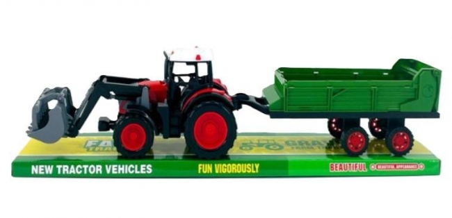 Traktor z rozrzutnikiem i turem