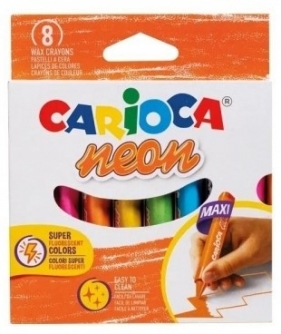 Kredki świecowe maxi neon 8 kolorów CARIOCA