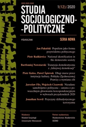 Studia Socjologiczno-Polityczne... nr 1(12)/2020