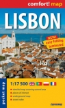 Lisbon laminowany plan miasta 1:17 500 mapa kieszonkowa