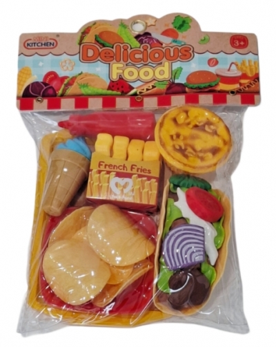 <img src='https://webimage.pl/pics/647/4/d5902496224647G9393.jpg' style='height:440px' /> Zestaw kuchenny produkty spożywcze fast food