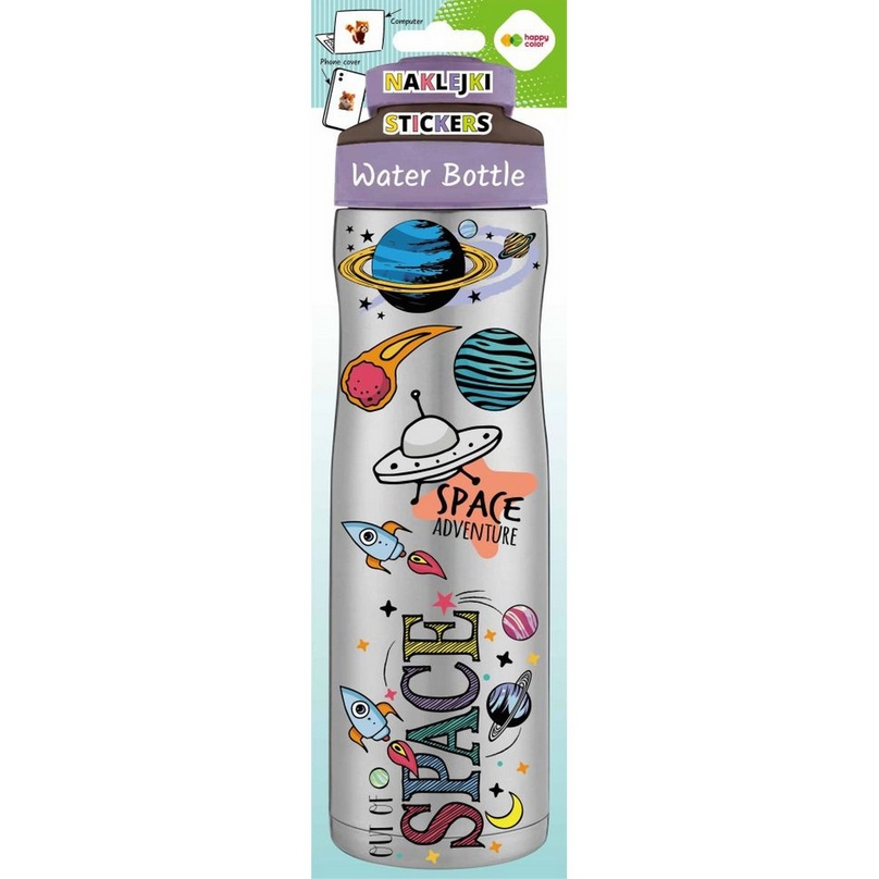Naklejki Water Bottle - Space Adventure, 83x286 mm