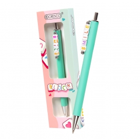 Długopis Block z koralikami w etui GB - Smile zielony (751006-2)