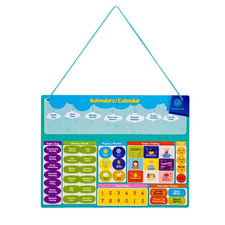 <img src='https://webimage.pl/pics/647/8/d5901137238647.png' style='height:440px' /> Magnetyczny zestaw do nauki kalendarza, 56 el.