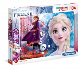 Clementoni, puzzle Jewels SuperColor 104: Frozen 2 (20164)