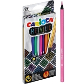 Kredki ołówkowe Carioca, 12 kolorów - metaliczne