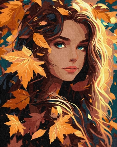 Malowanie po numerach - Jesienne liście 40x50cm