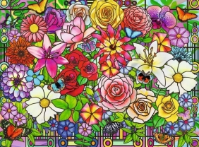 Ravensburger, Puzzle 100: Kwiaty (12001364)