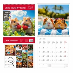 Kalendarz 2026 ścienny 30x30 Przyjemności HELMA