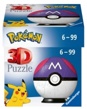 Ravensburger, Puzzle 3D 54: Kula - Pokemon Master Ball (11564)