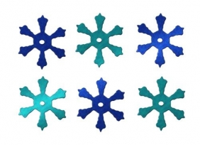 Konfetti 14g, płatki śniegu - niebieskie (284807)