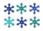 Konfetti 14g, płatki śniegu - niebieskie (284807)