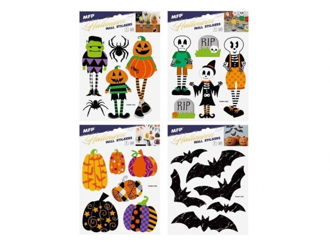 <img src='https://webimage.pl/pics/648/7/d8595138537648.jpg' style='height:440px' /> Naklejka na ścianę Halloween 26x19cm 2ark