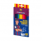 Kredki ołówkowe trójkątne FC Barcelona 12 kolorów, 1 op.