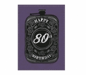 Karnet B6 z kopertą Urodziny 80