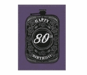 Karnet B6 z kopertą Urodziny 80