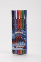Cienkopisy 6 kolorów Spider-Man