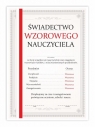 Świadectwo A4 nauczyciela - Czerwony pasek 10szt