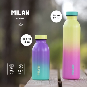 Butelka termiczna 345 ml Milan Sunset - fioletowo-zielona (643012SN)